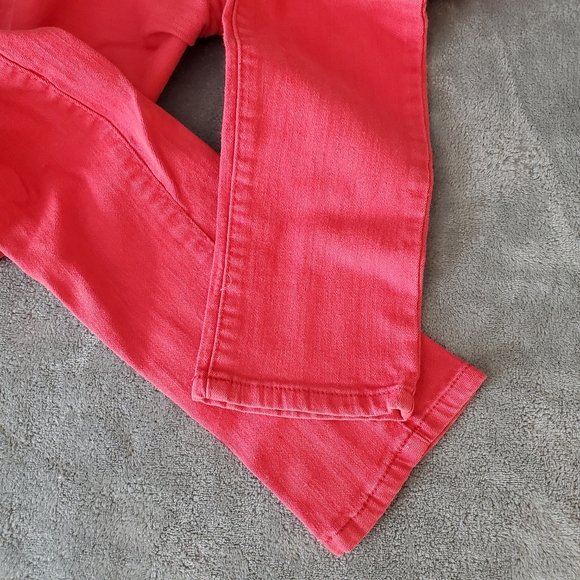 Stretch Neon Salmon Jeans - Picture 8 of 8